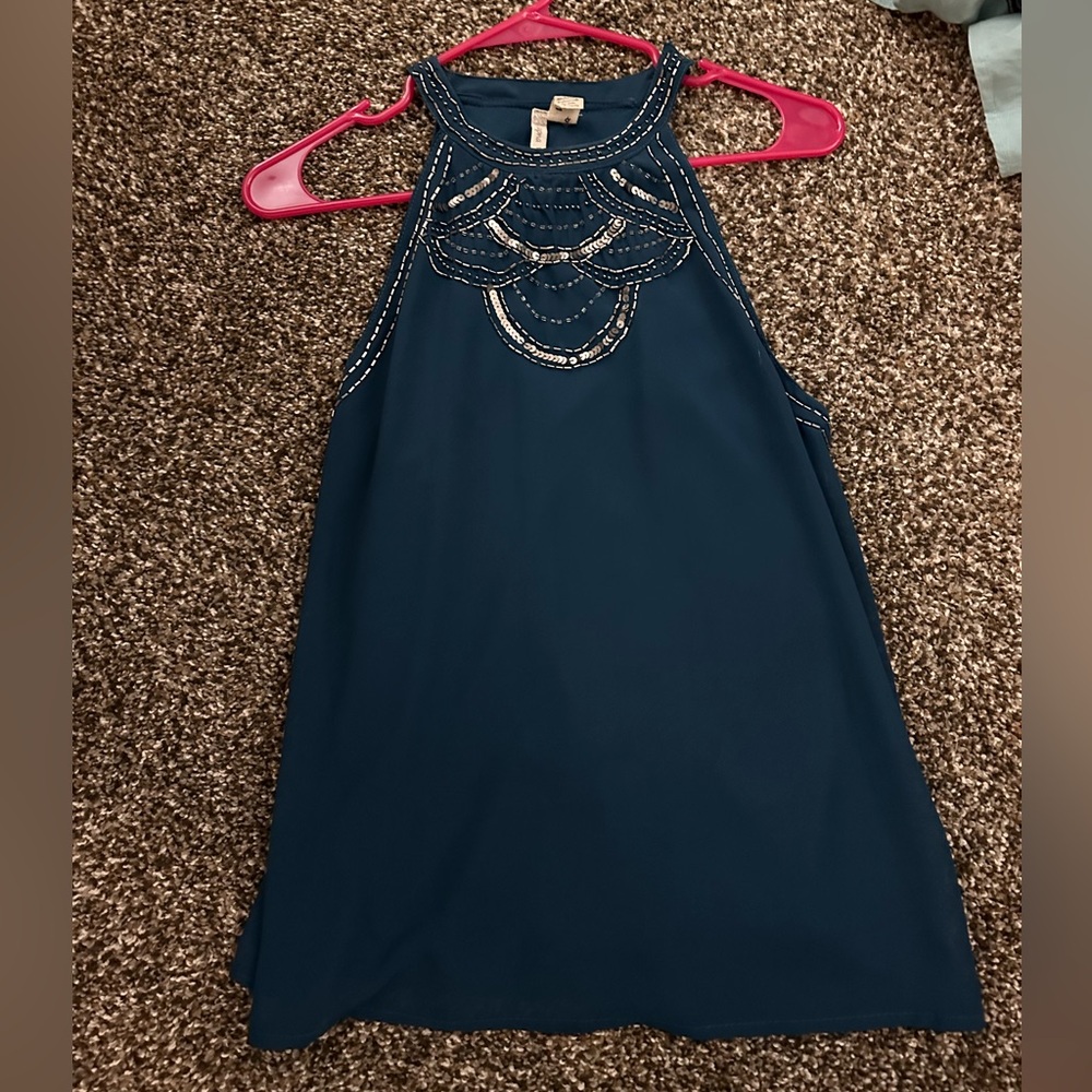Embroidered tank blouse
